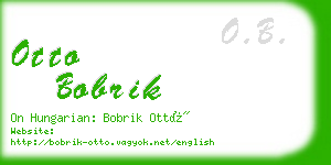 otto bobrik business card